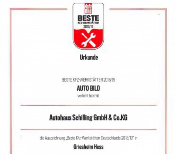 Beste KFZ-Werkstätten 2018/19